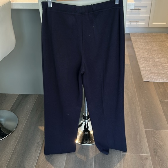 Made in Italy Navy Pull On Pants Viscose Blend Slim Size M - Picture 9 of 10